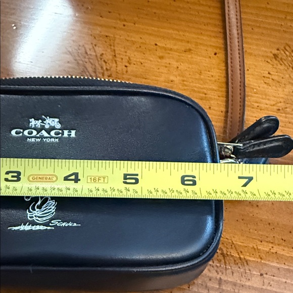 Coach Black Leather Snoopy Cossbody Bag - Picture 11 of 13